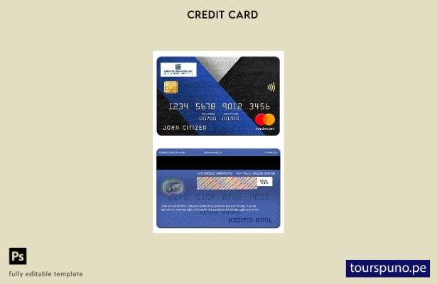 listo para imprimir plantilla de mastercard de Lebanon Emirates Lebanon Bank